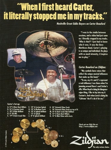 1997 print zildjian drum - of,